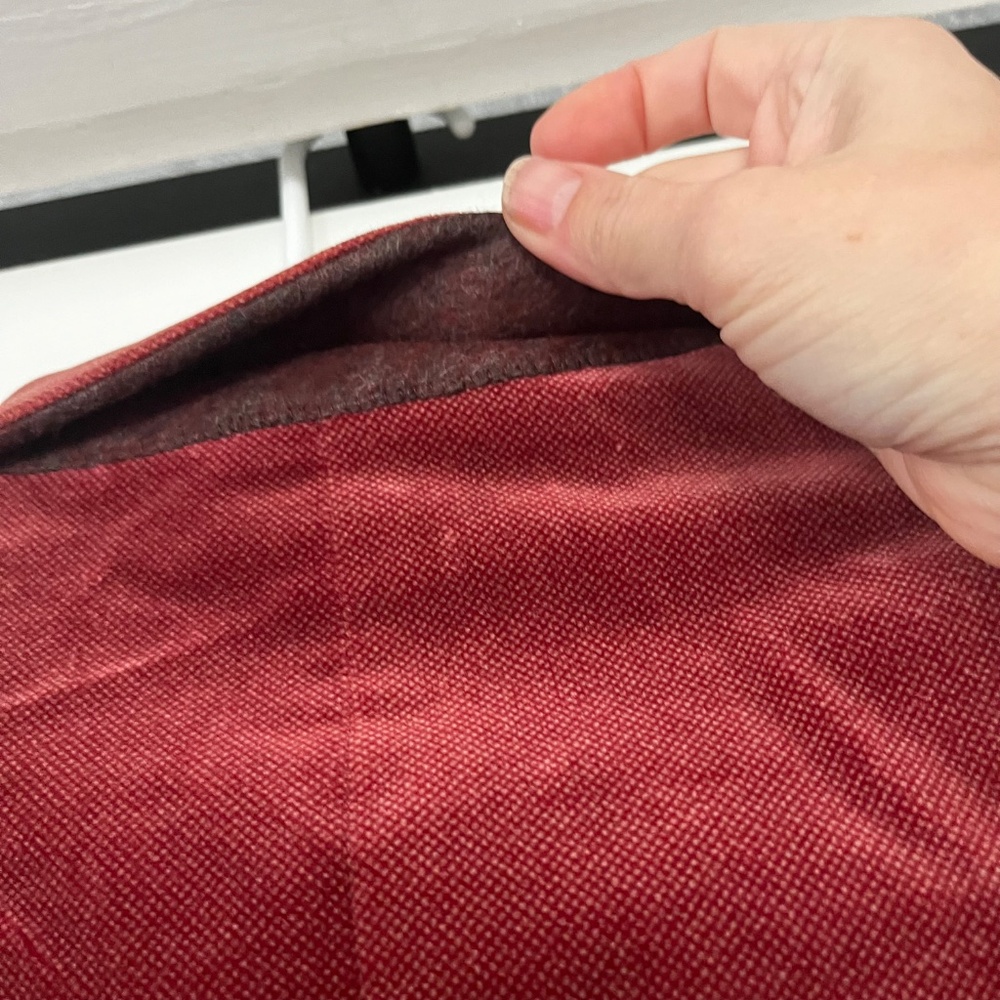Vintage 3 Button Soft Burgundy / Dark Dusty Rose Velvet Blazer Size Small - Picture 4 of 9